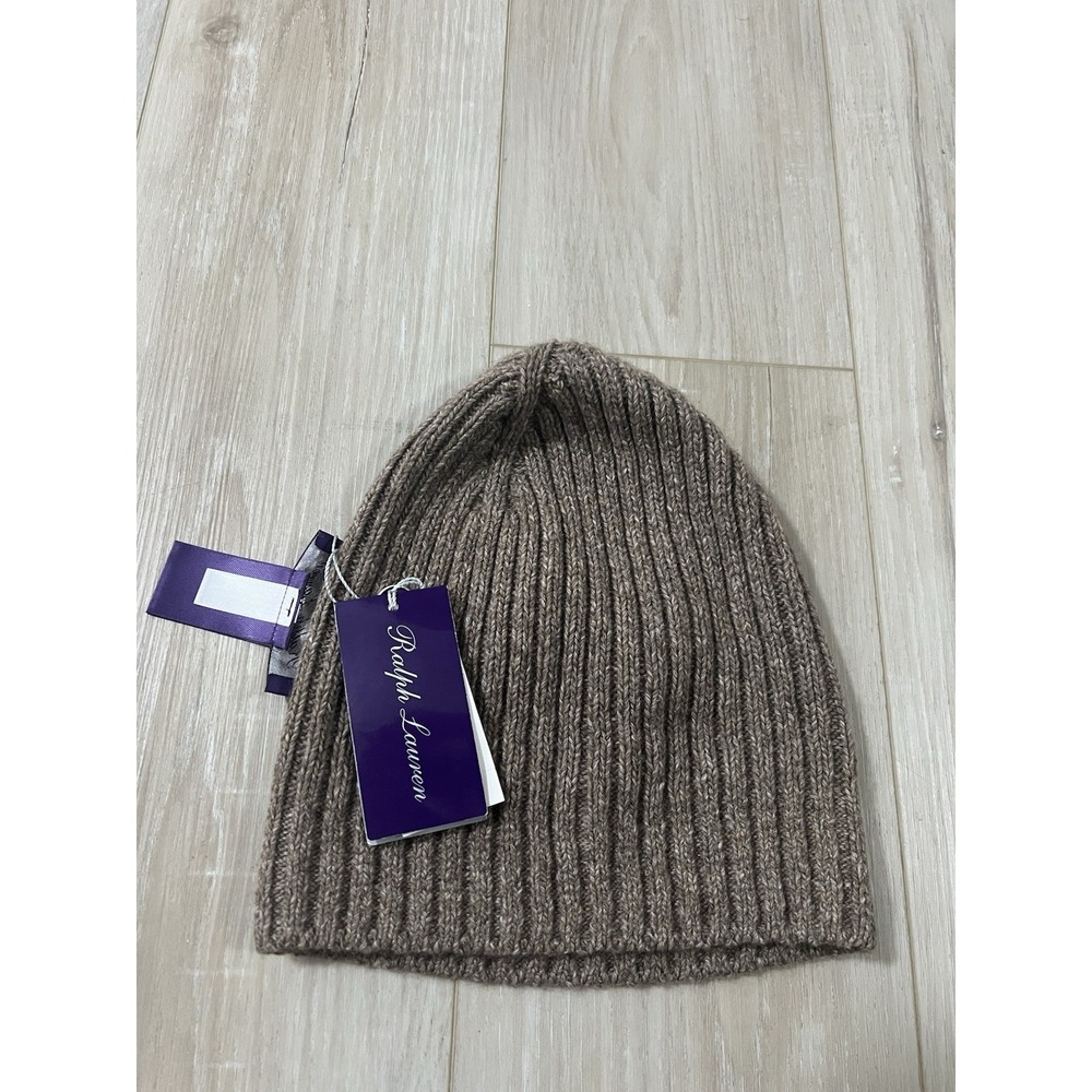Ralph Lauren Purple Label Unisex Men Women Cashmere Cable Beanie Hat OS
